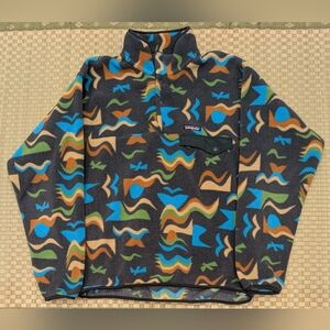RARE Patagonia Synchilla Snap-T Fleece Jacket Arctic Collage Men's Size Medium